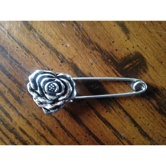 Unbranded Jewelry - Silver Rose Stock Tie Pin Horse Show Ratcatcher Fox Hunting Eventing Dressage